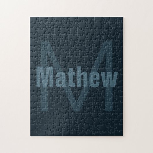 Moderne bewerkbare naam legpuzzel (Verticaal)