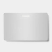 Moderne bewerkbare naam & slogan | grijs verloop badge (Achterkant)