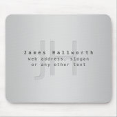 Moderne bewerkbare naam & slogan | Grijs verloop Muismat (Voorkant)