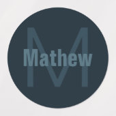 Moderne bewerkbare naam | Waterdicht Labels (Design 1)