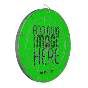 MODERNE BEWERKBARE NEON GROENE AFBEELDING TEKST SJ DARTBORD