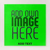 MODERNE BEWERKBARE NEON GROENE AFBEELDING TEKST SJ LEGPUZZEL (Verticaal)