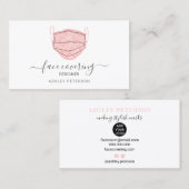 Moderne bewerkbare roze maskerzijde voor ontwerper visitekaartje (Voorkant / Achterkant)