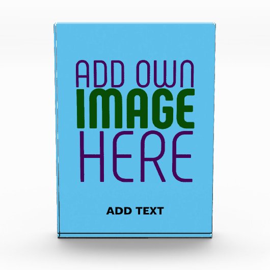 MODERNE BEWERKBARE SWAG SKY BLUE AFBEELDING TEKST  FOTOBLOKKEN (Voorkant)