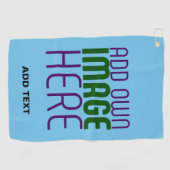 MODERNE BEWERKBARE SWAG SKY BLUE AFBEELDING TEKST  GOLFHANDDOEK (Horizontaal)