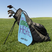 MODERNE BEWERKBARE SWAG SKY BLUE AFBEELDING TEKST  GOLFHANDDOEK (Groen)