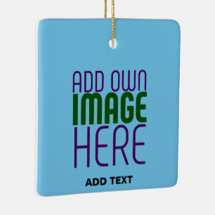 MODERNE BEWERKBARE SWAG SKY BLUE AFBEELDING TEKST  KERAMISCH ORNAMENT