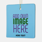 MODERNE BEWERKBARE SWAG SKY BLUE AFBEELDING TEKST  KERAMISCH ORNAMENT (Links)