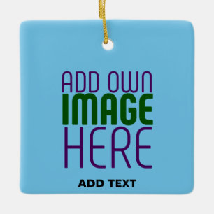 MODERNE BEWERKBARE SWAG SKY BLUE AFBEELDING TEKST KERAMISCH ORNAMENT