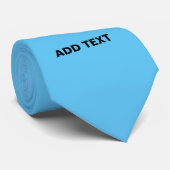 MODERNE BEWERKBARE SWAG SKY BLUE AFBEELDING TEKST STROPDAS (Opgerold)