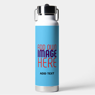 MODERNE BEWERKBARE SWAG SKY BLUE AFBEELDING TEKST WATERFLES