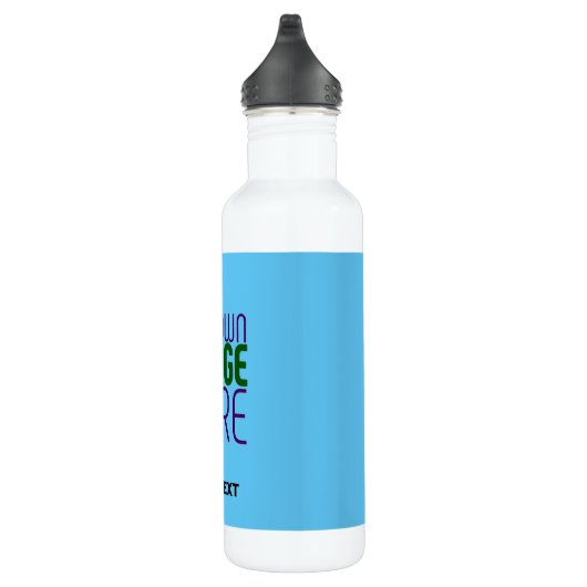 MODERNE BEWERKBARE SWAG SKY BLUE AFBEELDING TEKST WATERFLES (Rechts)