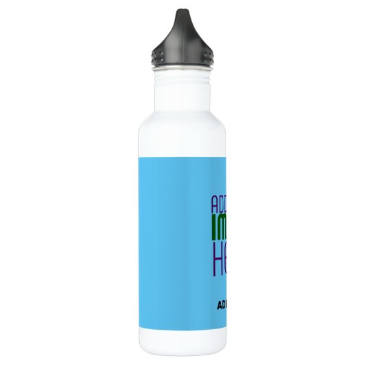 MODERNE BEWERKBARE SWAG SKY BLUE AFBEELDING TEKST WATERFLES (Links)
