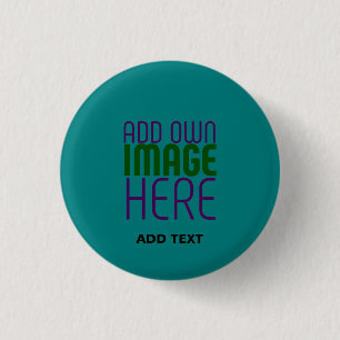 MODERNE BEWERKBARE TEAL GROENE AFBEELDINGSTEKST SJ RONDE BUTTON 3,2 CM