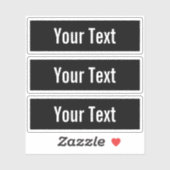 Moderne bewerkbare tekst in witte Logo-stijl Lijst Sticker (Vel)