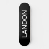 Moderne bewerkbare tekst | Zwart-wit Skateboard (Voorkant)