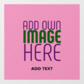 MODERNE BEWERKBARE ZOETE HELROZE AFBEELDING TEKST  RAAMSTICKER (Vel)