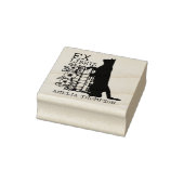 Moderne Bibliotheekkat, Boekplaat Rubberstempel (Stempel)