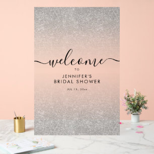 Moderne Bienvenue Fête de Mariage avec Faux Strass