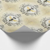 Moderne  bijenkoningin cadeaupapier (Hoek)