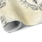 Moderne  bijenkoningin cadeaupapier (Rol Hoek)