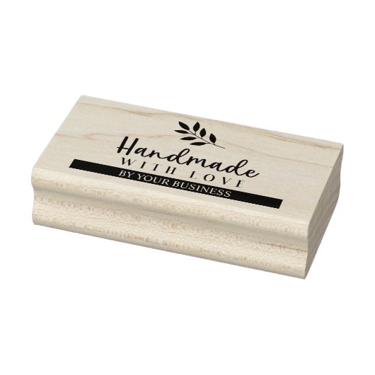 Moderne bijkantoren Handgemaakt met liefdesofferte Rubberstempel (Stempel)