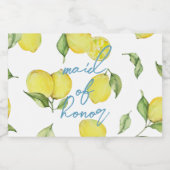 Moderne bijpassende MOH Bachelorparty | Lemons Likeurfles Etiket (Enkel label)