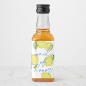Moderne bijpassende MOH Bachelorparty | Lemons Likeurfles Etiket (Voorkant)