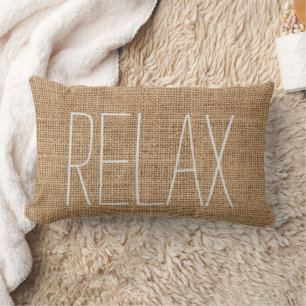 Moderne bijtende familieruis, Relax script Kussen