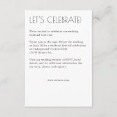 Moderne biologische bloemen scheider bruiloft informatiekaartje (Voorkant)