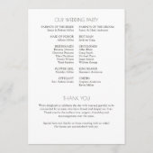 Moderne biologische bloemen scheider bruiloft programma (Achterkant)