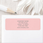 Moderne bioscoopminimalist Cosmetoloog lichtroze Etiket (Insitu)