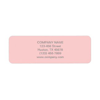 Moderne bioscoopminimalist Cosmetoloog lichtroze Etiket