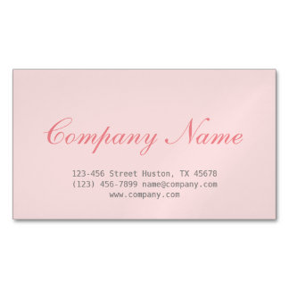 Moderne bioscoopminimalist Cosmetoloog lichtroze Visitekaartje Magneet