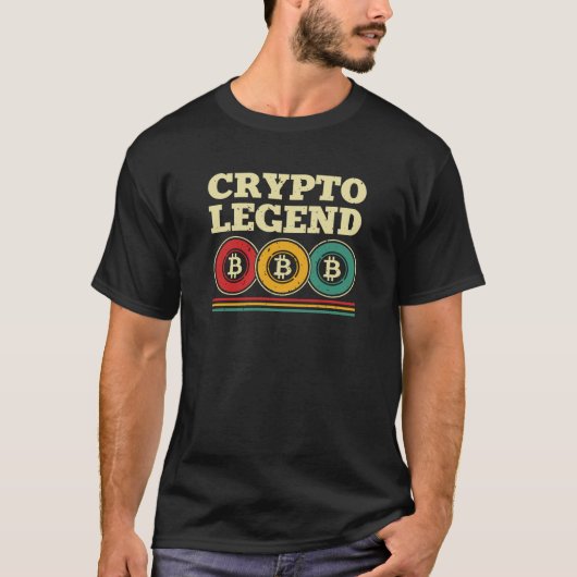 Moderne bitcoin mining crypto legende t-shirt (Voorkant)