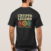 Moderne bitcoin mining crypto legende t-shirt (Achterkant)