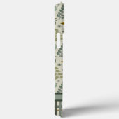 Moderne blaadjes geruite patrooninspiratie Case-Mate iPhone case (Achterkant / Rechts)