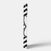 Moderne Blac Glitt Chevron Girly Monogram Coque ip (Verso / Droite)