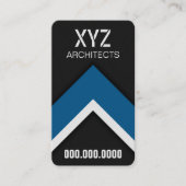 Moderne Black and Blue Architect Visitekaartjes (Voorkant)