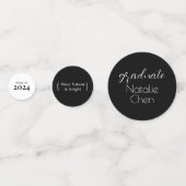 Moderne Black Arch Graduation Photo Party Confetti (Derrière)