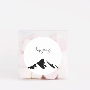 Moderne Black blijft eenvoudig Ronde Sticker