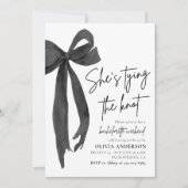 Moderne Black Bow Bachelorette Weekendroute Kaart (Voorkant)