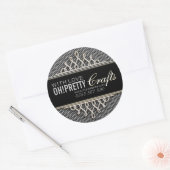 Moderne Black Silver Business Product Sticker (Envelop)