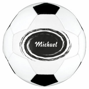 Moderne Black Swirl Oval Personnalisé