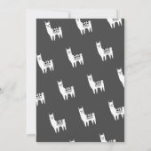 Moderne Black & White Azteekse Llama Verjaardag Kaart (Achterkant)