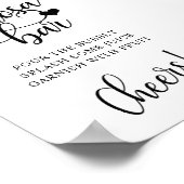 Moderne Black White Bruidsfeest Borrel MIMOSA BAR Poster (Hoek)