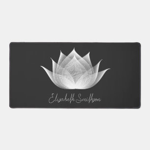 Moderne Black & White Lotus Flower Élégant Ajouter