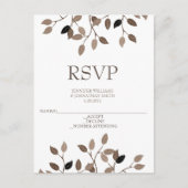 Moderne blad bruiloft RSVP kaarten (Voorkant)