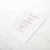 Moderne bladbladbladbladeren bruiloft folie uitnodiging (Gedraaid)