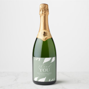 Moderne bladeren Champagne bruiloft stickers